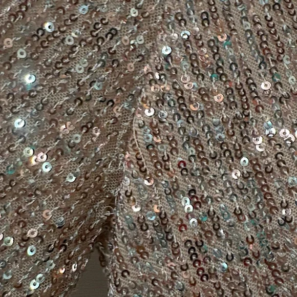 Emerald Sundae Rose Gold Sequin Maxi Dress XL - Picture 13 of 15